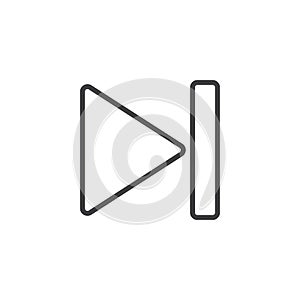 Next play button outline icon