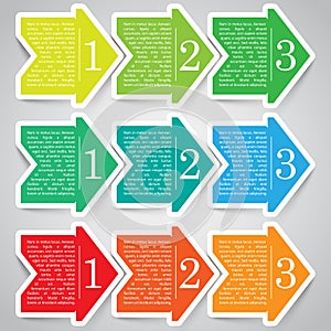 Next step arrow boxes