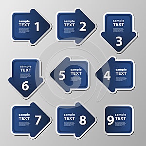 Next step arrow boxes