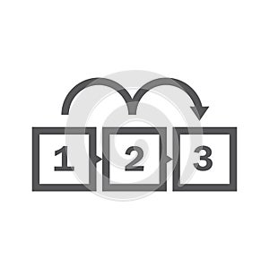 next step concept. Vector illustration decorative design