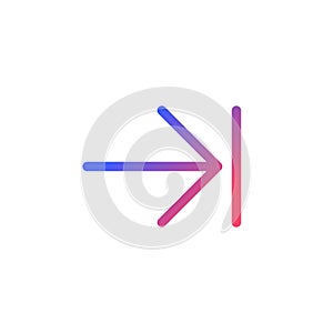Next step pixel perfect gradient linear ui icon