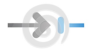 Next Step Progress Arrow Icon, User Interface and Forward Movement, vector design Generative AI