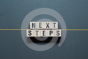 Next steps - word concept on cubes,text