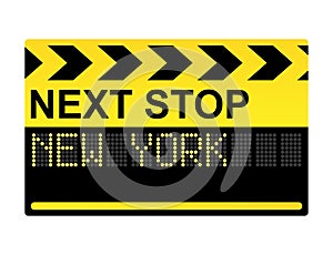 Next Stop New York Sign