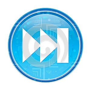 Next track playlist icon floral blue round button