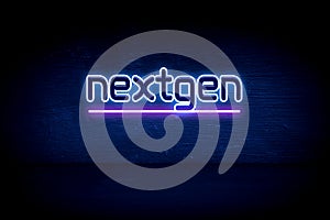 NextGen - blue neon announcement signboard