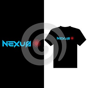 NEXUS letter with logo design for t-shirtfloral shape