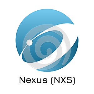 Nexus NXS. Vector illustration crypto coin icon