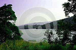 Neyyar Dam Landscape - A scenic view of Water Reservoir in India