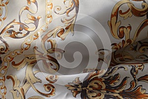 Fabric decorated with fantasy designs, texture photo