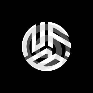 NFB letter logo design on black background. NFB creative initials letter logo concept. NFB letter design