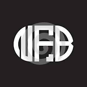 NFB letter logo design on black background. NFB creative initials letter logo concept. NFB letter design