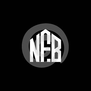 NFB letter logo design on BLACK background. NFB creative initials letter logo concept. NFB letter design
