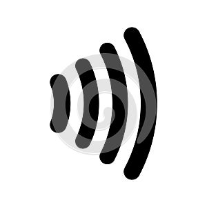 NFC Contactless signal payment line icon, illustration vector
