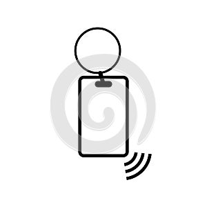 NFC key fob outline icon