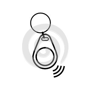 NFC key fob outline icon