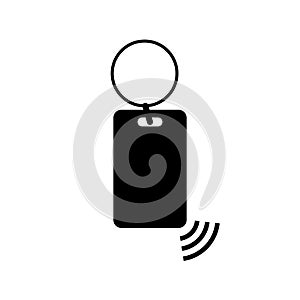 NFC key fob silhouette icon