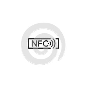 NFC or near field communication. Vector logo icon template