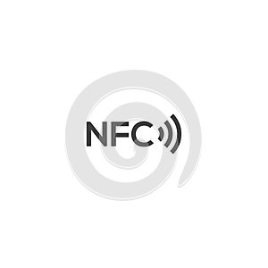 NFC or near field communication. Vector logo icon template