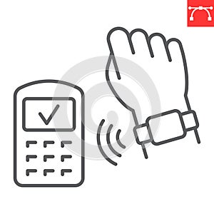 NFC payment line icon