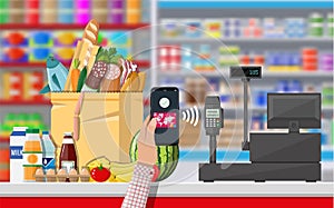 Nfc payment in supermarket