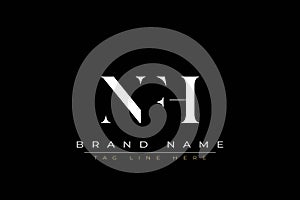 NFH abstract letter logo design