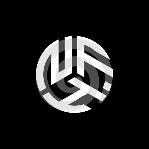 NFH letter logo design on black background. NFH creative initials letter logo concept. NFH letter design