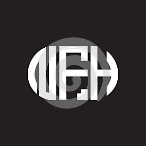 NFH letter logo design on black background. NFH creative initials letter logo concept. NFH letter design