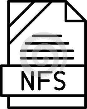 NFS Outline Vector Icon