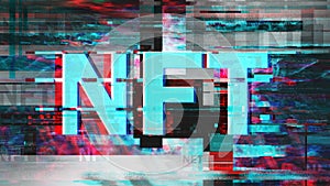 NFT Art with digital glitch effect