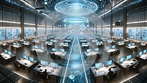 An nft auction hall, Ai generated image