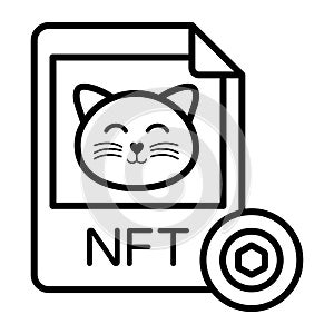 nft card icon, Non-fungible token, Digital technology