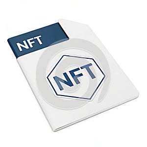 NFT File isolated on white background photo