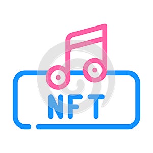 nft and music color icon vector illustration photo