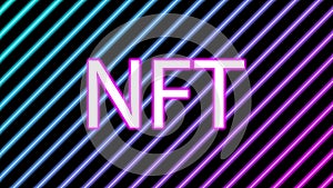 Nft non fungible token digital art concept