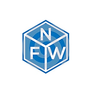 NFW letter logo design on black background. NFW creative initials letter logo concept. NFW letter design