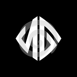 NG Geometric Monogram Logo Curved Square Style photo