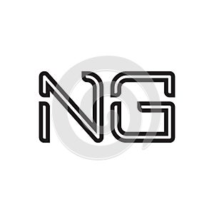 ng initial letter vector logo icon