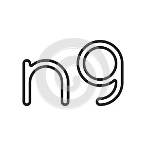 ng initial letter vector logo icon