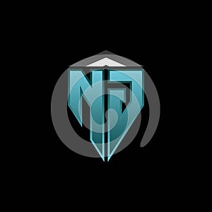 NG Logo Shield Blue Light Style Design