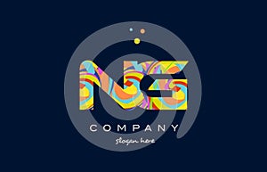 ng n g colorful alphabet letter logo icon template vector