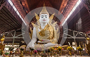 Nga Htat Gyi Pagoda, also known as the five-storey Buddha is located across the Chauk Htat Gyi Buddha Image in Yangon. photo