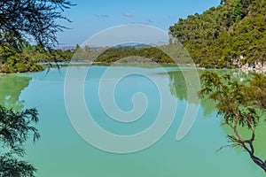 Ngakoro lake at Wai-O-Tapu in New Zealand