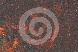 NGC 6914, a red reflection nebula in the constellation Cygnus