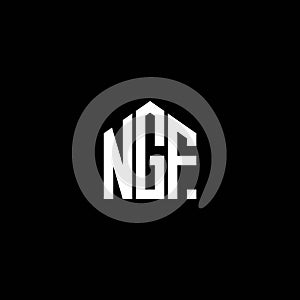 NGF letter logo design on BLACK background. NGF creative initials letter logo concept. NGF letter design.NGF letter logo design on