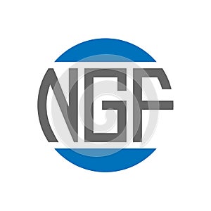 NGF letter logo design on white background. NGF creative initials circle logo concept. NGF letter design