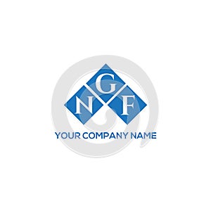 NGF letter logo design on WHITE background. NGF creative initials letter logo concept. NGF letter design