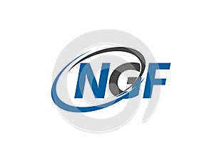 NGF logo, design, vector illustration