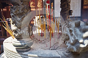 Nghia An Hoi Quan Pagoda in Saigonâ€™s Chinatown district of Cholon