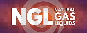 NGL - Natural Gas Liquids acronym concept